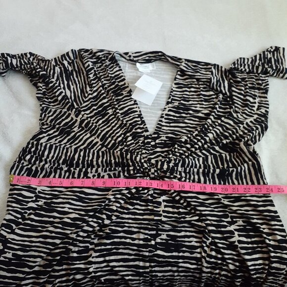 Seraphine Curve NWT Women's Maternity Size 22 Jersey Knot Zebra Print Dress - Picture 14 of 15